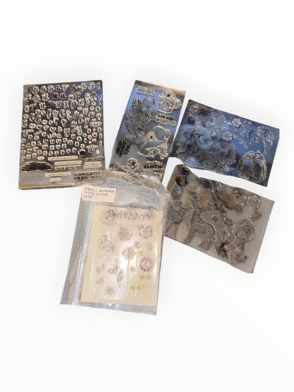 Clear Stamp Lot - 5 Sheets Scrapbooking & Card Making Bundle ft. Penny Black